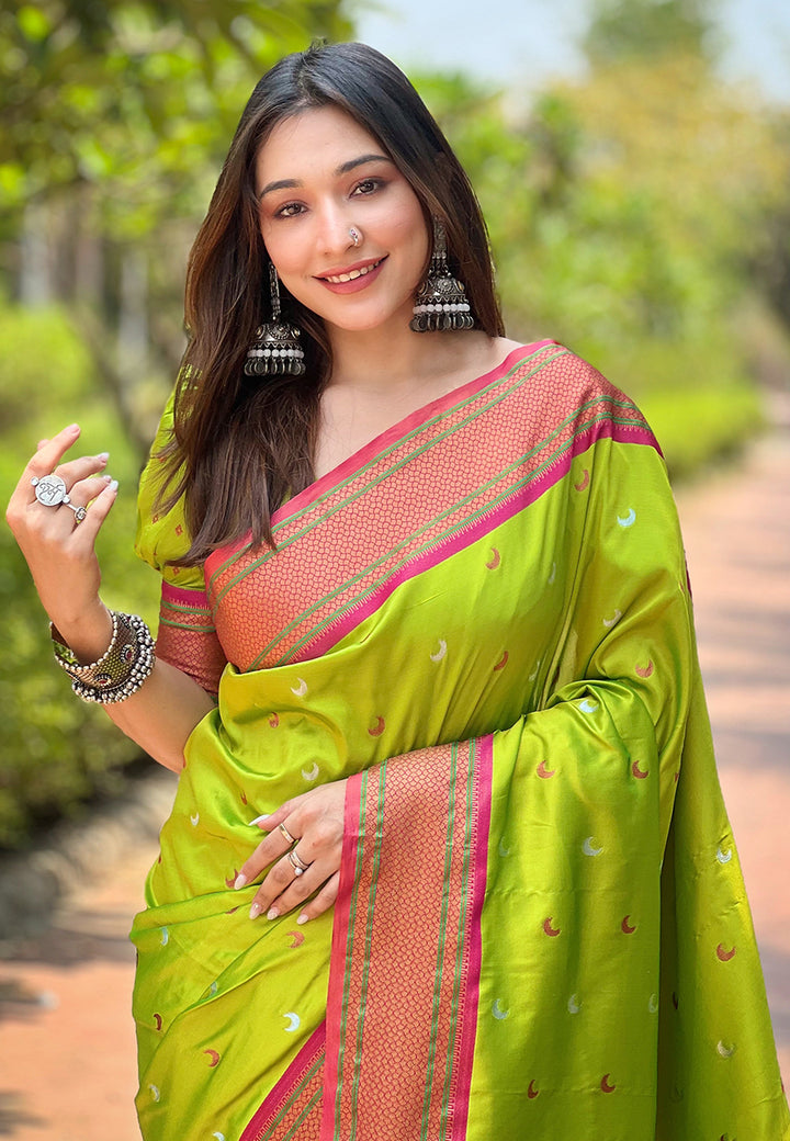 Luxurious Paithani Silk Saree | Designer Wevon Craftsmanship for Weddings