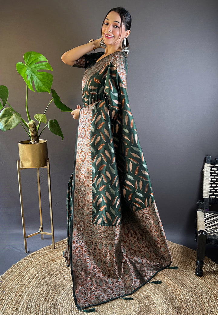 Soft-Silk Saree with Banarasi Jari Work | Elegant Traditional Attire for Events