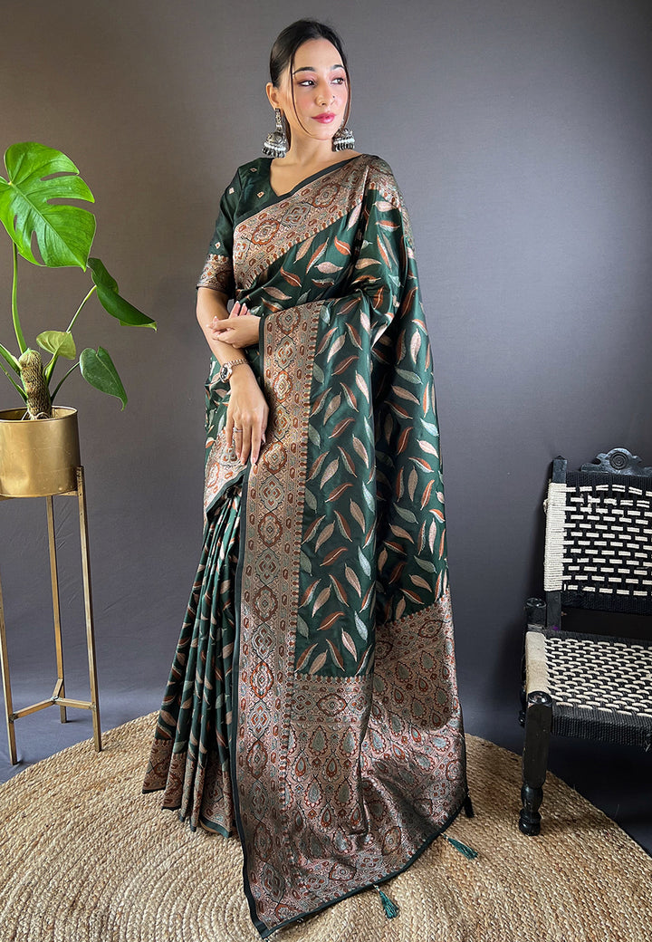 Soft-Silk Saree with Banarasi Jari Work | Elegant Traditional Attire for Events
