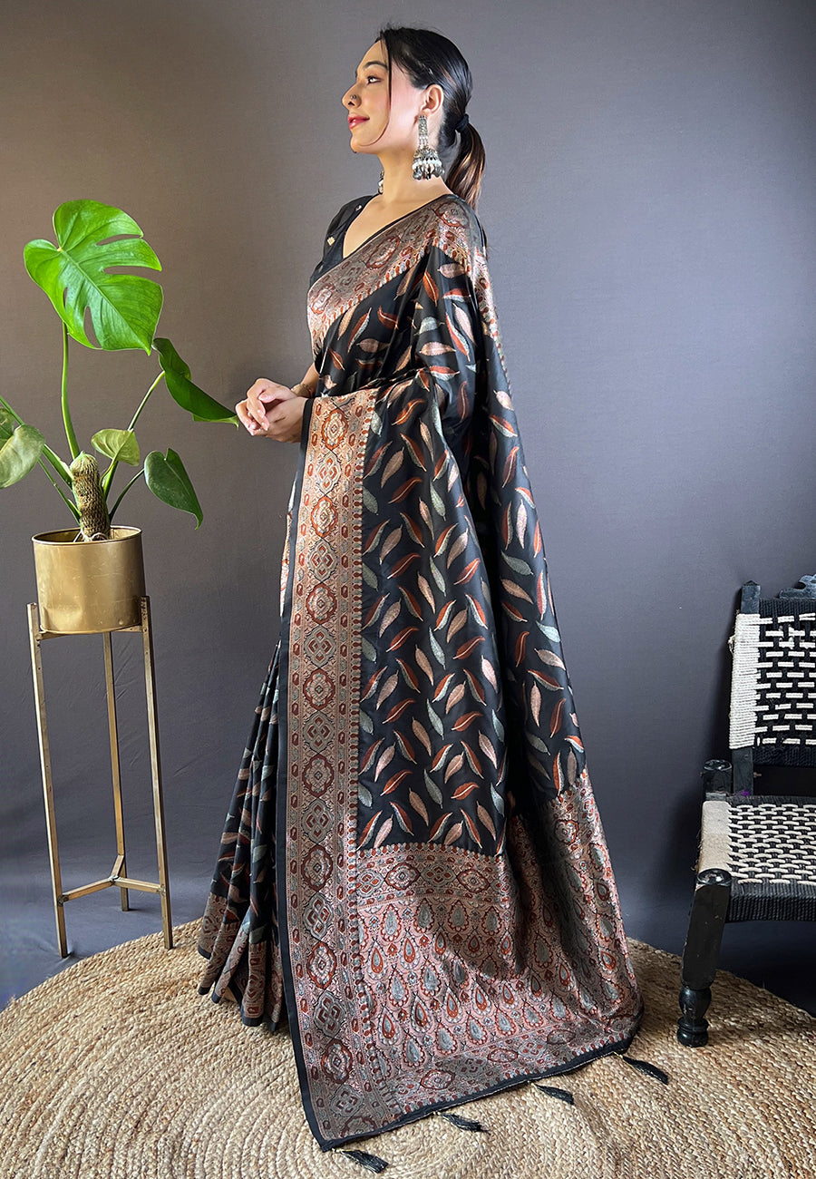 Soft-Silk Saree with Banarasi Jari Work | Elegant Traditional Attire for Events
