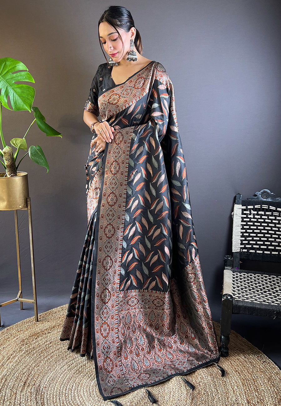 Soft-Silk Saree with Banarasi Jari Work | Elegant Traditional Attire for Events