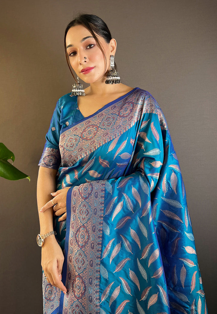 Soft-Silk Saree with Banarasi Jari Work | Elegant Traditional Attire for Events