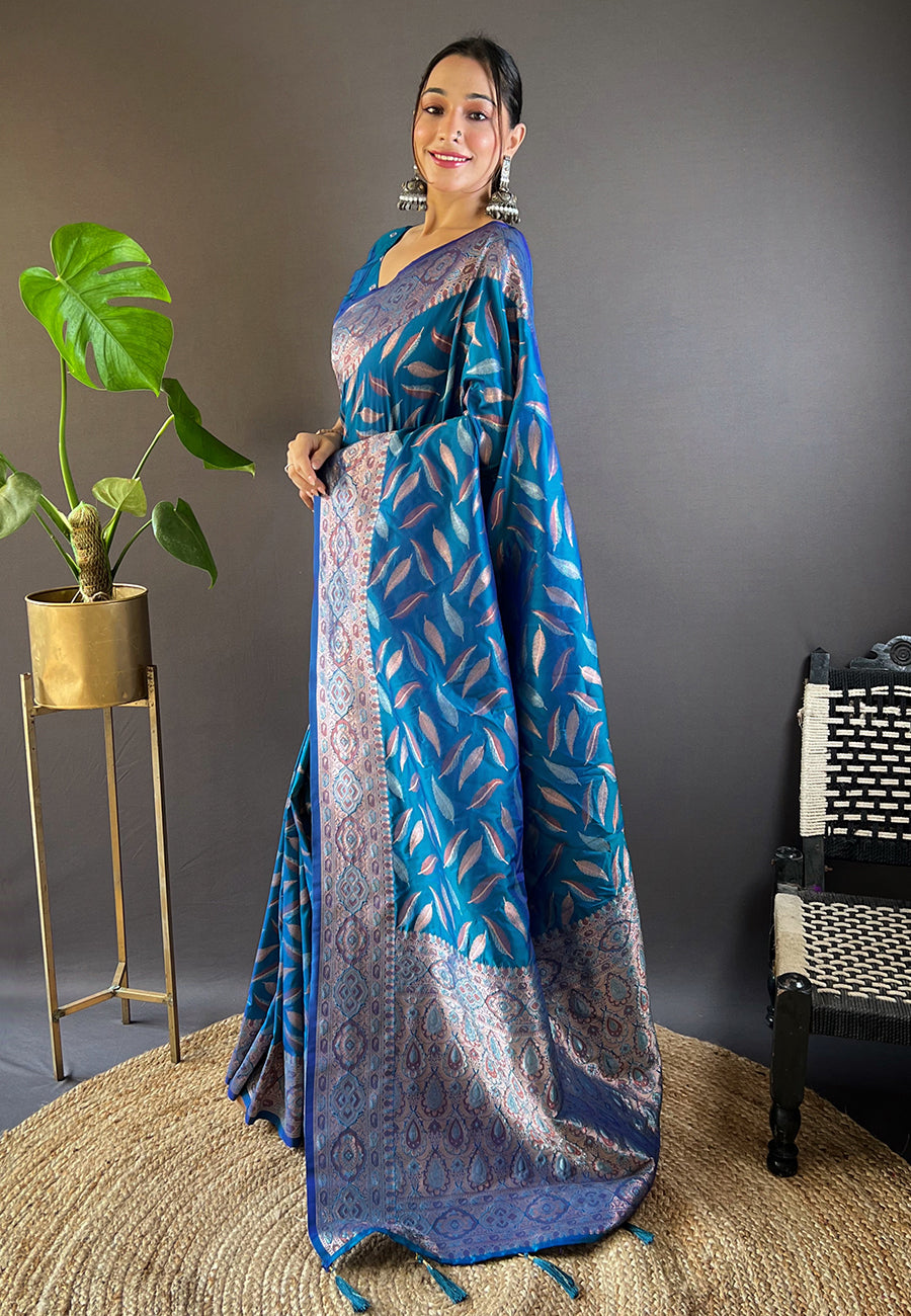 Soft-Silk Saree with Banarasi Jari Work | Elegant Traditional Attire for Events