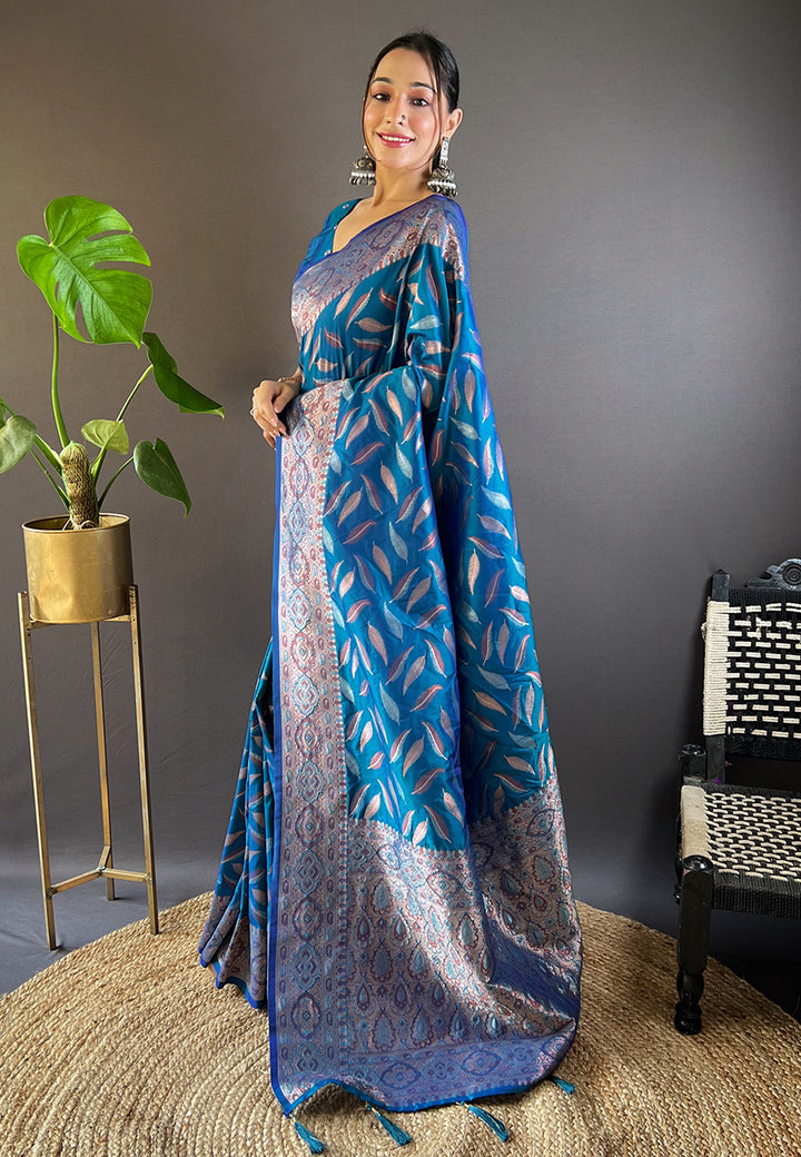 Soft-Silk Saree with Banarasi Jari Work | Elegant Traditional Attire for Events