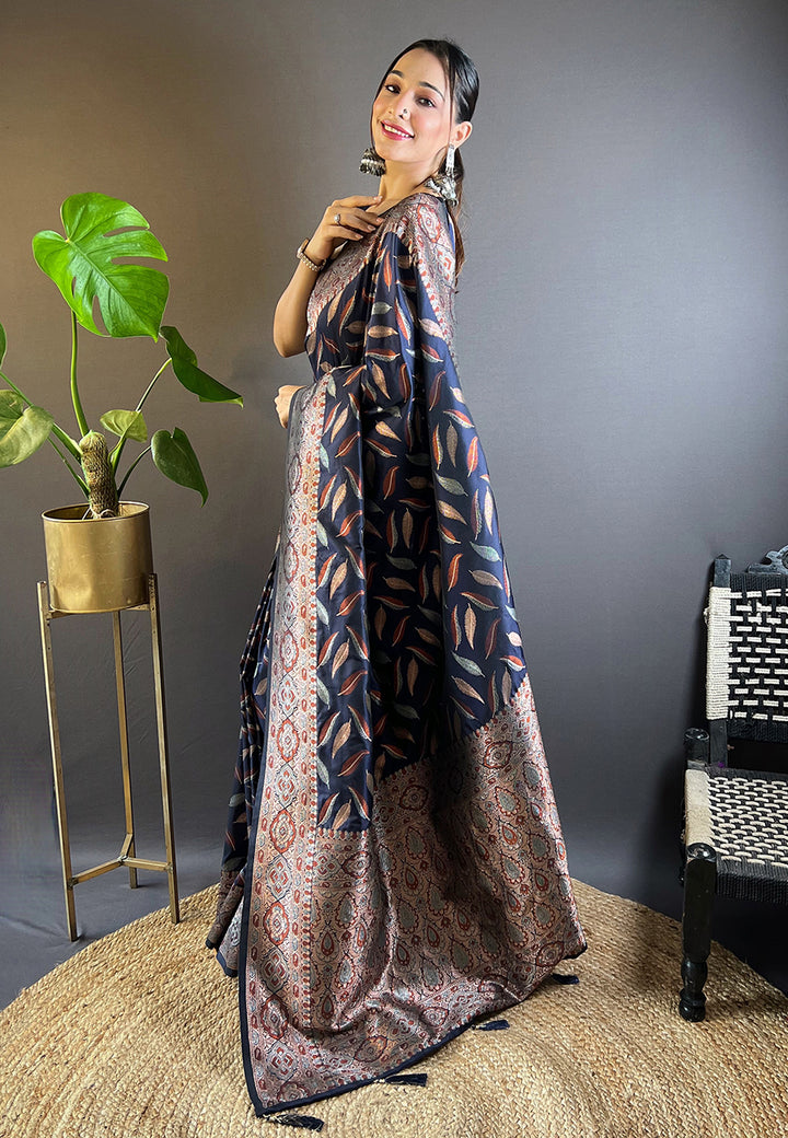 Soft-Silk Saree with Banarasi Jari Work | Elegant Traditional Attire for Events