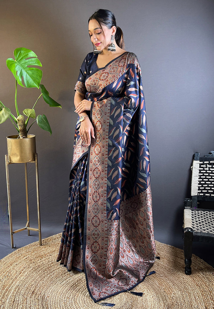 Soft-Silk Saree with Banarasi Jari Work | Elegant Traditional Attire for Events