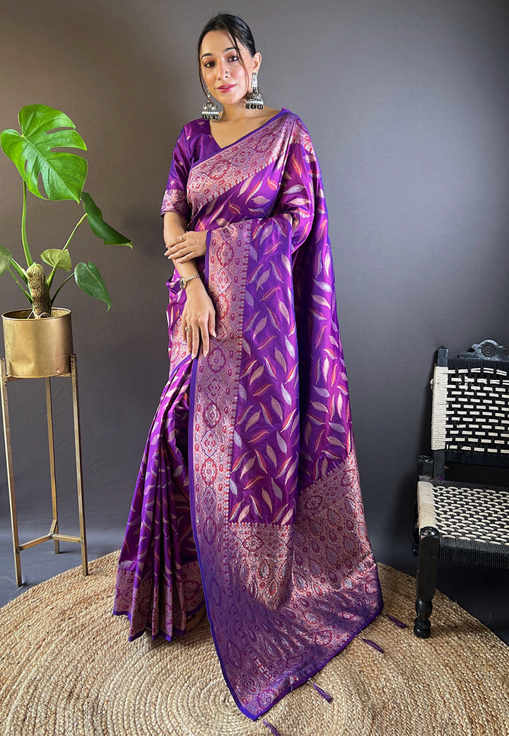Soft-Silk Saree with Banarasi Jari Work | Elegant Traditional Attire for Events
