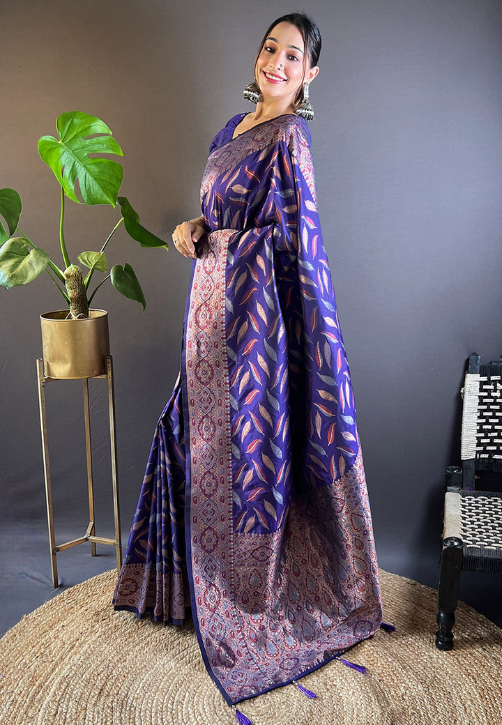 Soft-Silk Saree with Banarasi Jari Work | Elegant Traditional Attire for Events