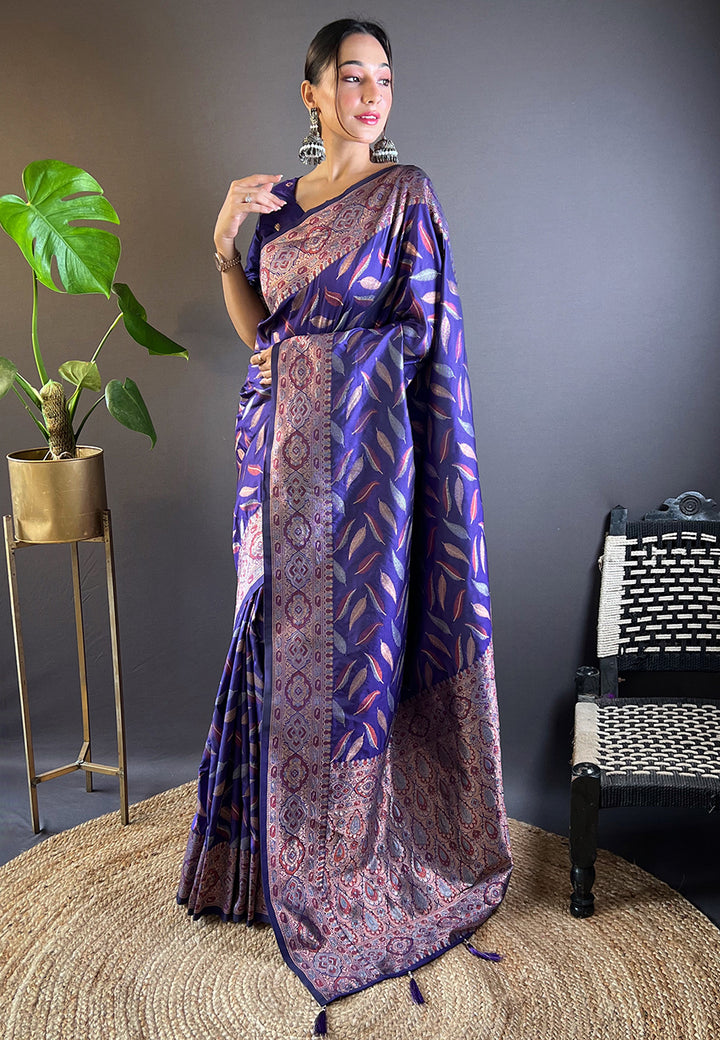 Soft-Silk Saree with Banarasi Jari Work | Elegant Traditional Attire for Events