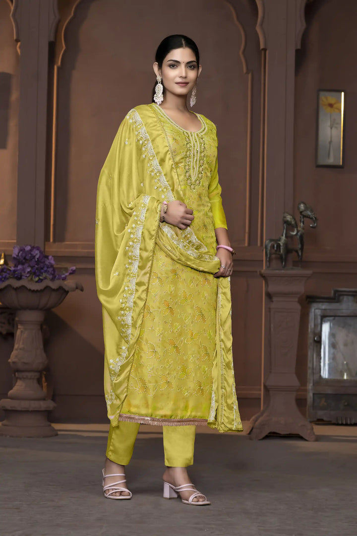 Viscose Organza Salwar Kameez | Intricate Embroidery with Designer Dupatta