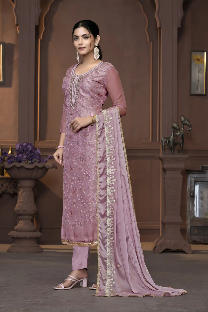 Viscose Organza Salwar Kameez | Intricate Embroidery with Designer Dupatta