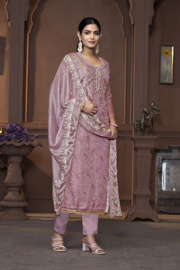 Viscose Organza Salwar Kameez | Intricate Embroidery with Designer Dupatta