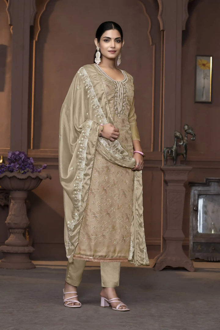 Viscose Organza Salwar Kameez | Intricate Embroidery with Designer Dupatta