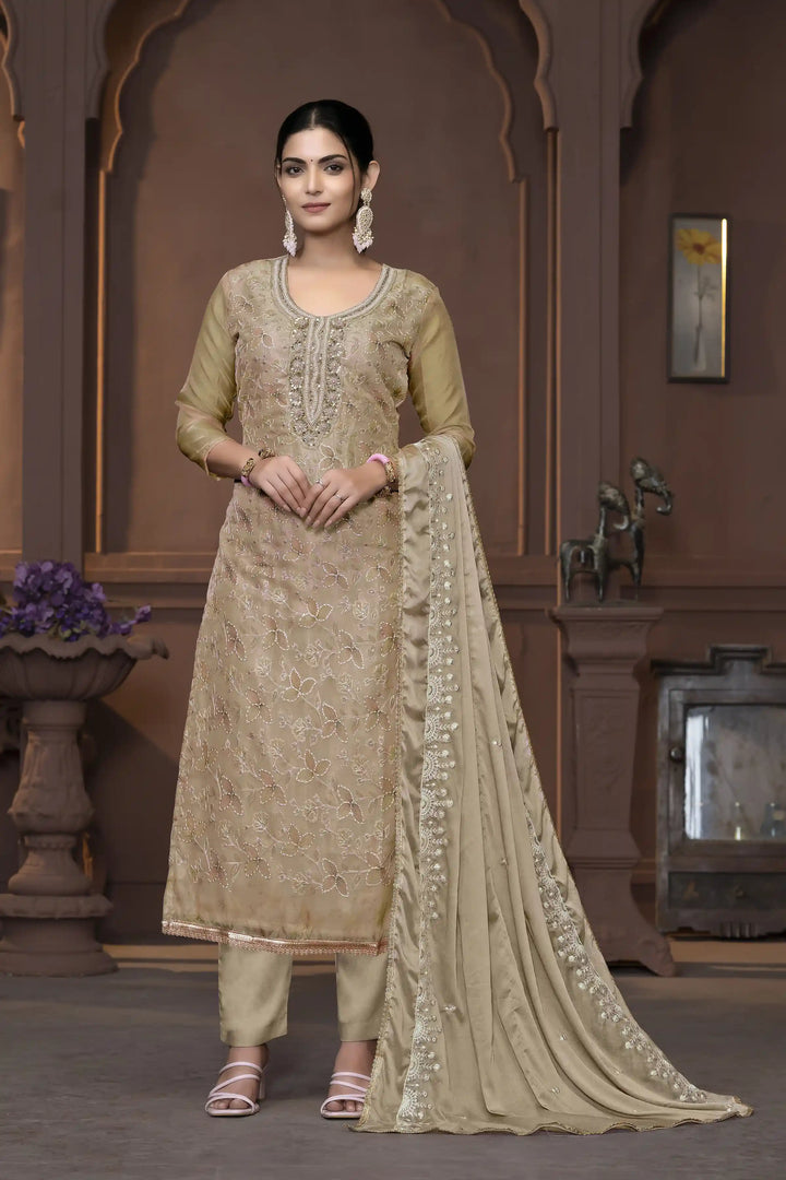 Viscose Organza Salwar Kameez | Intricate Embroidery with Designer Dupatta