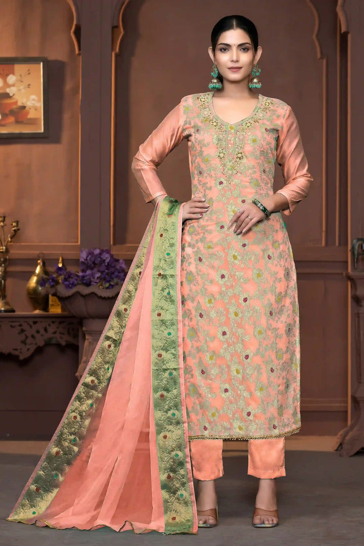 Elegant Muslin Cotton Salwar Kameez with Handwork | Wevon Designer Collection
