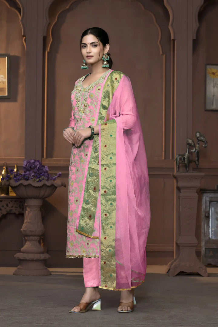 Elegant Muslin Cotton Salwar Kameez with Handwork | Wevon Designer Collection