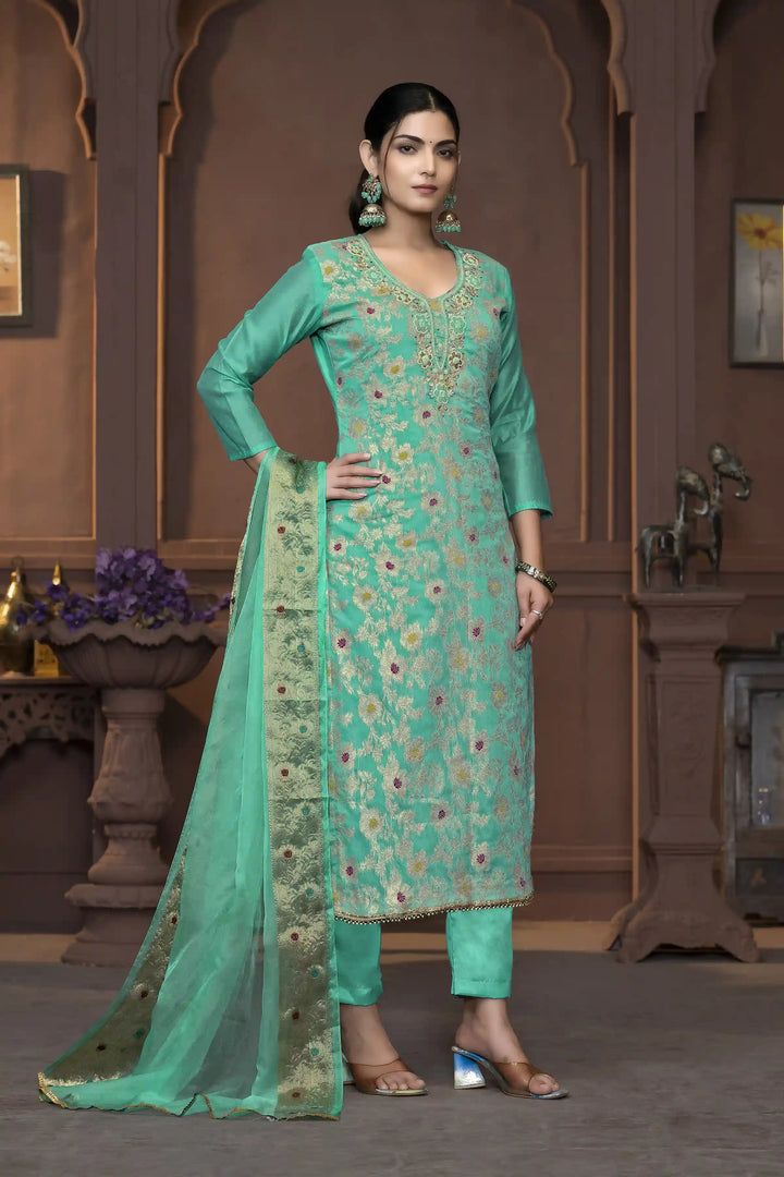Elegant Muslin Cotton Salwar Kameez with Handwork | Wevon Designer Collection