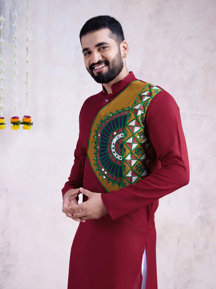 Stylish Rayon Kurta Set | Mirror Embroidery for Special Occasions