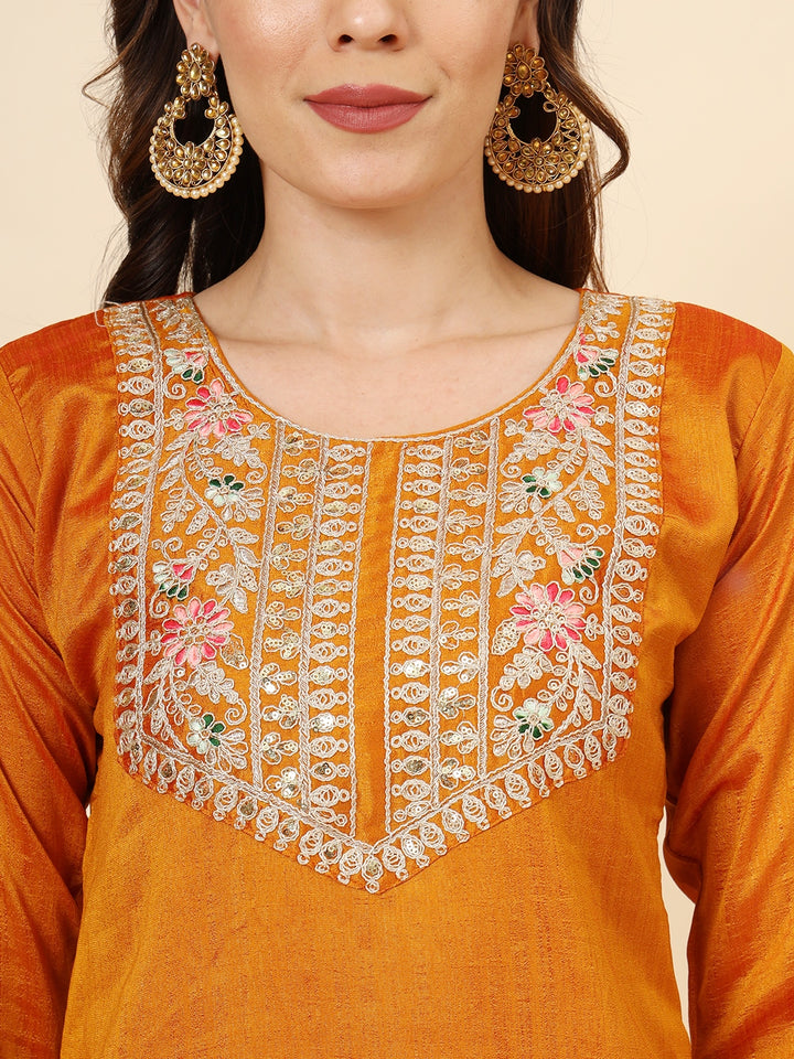 Vichitra Silk Salwar Kameez | Elegant Designer Embroidery Festive Wear