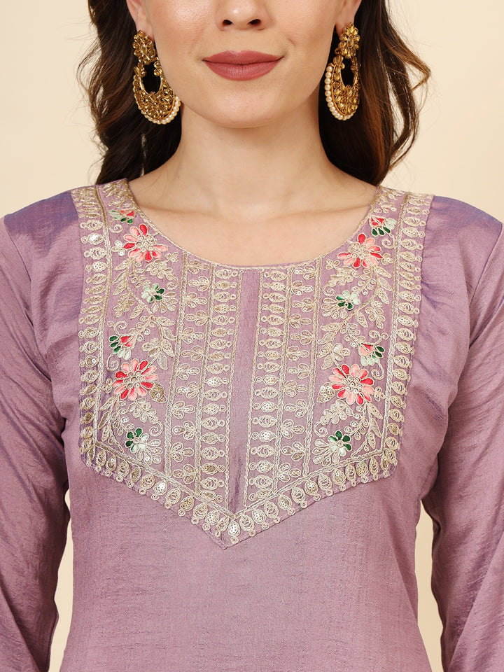 Vichitra Silk Salwar Kameez | Elegant Designer Embroidery Festive Wear