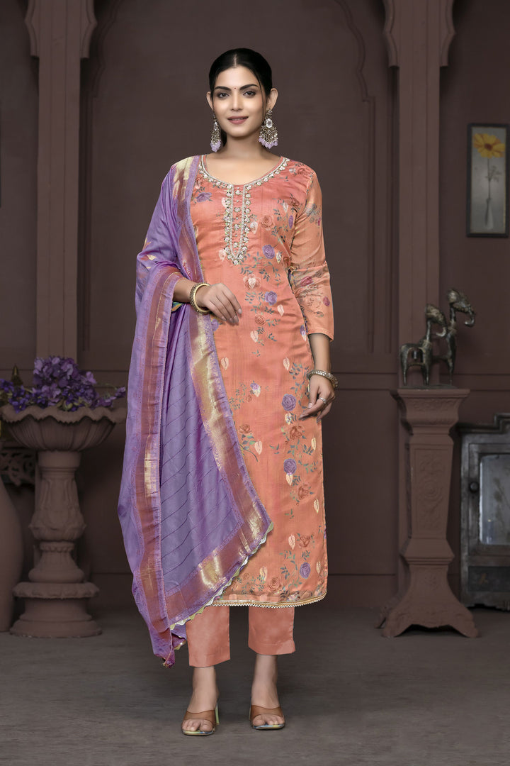 Banarasi Organza Salwar Kameez | Elegant Embroidery for Special Occasions