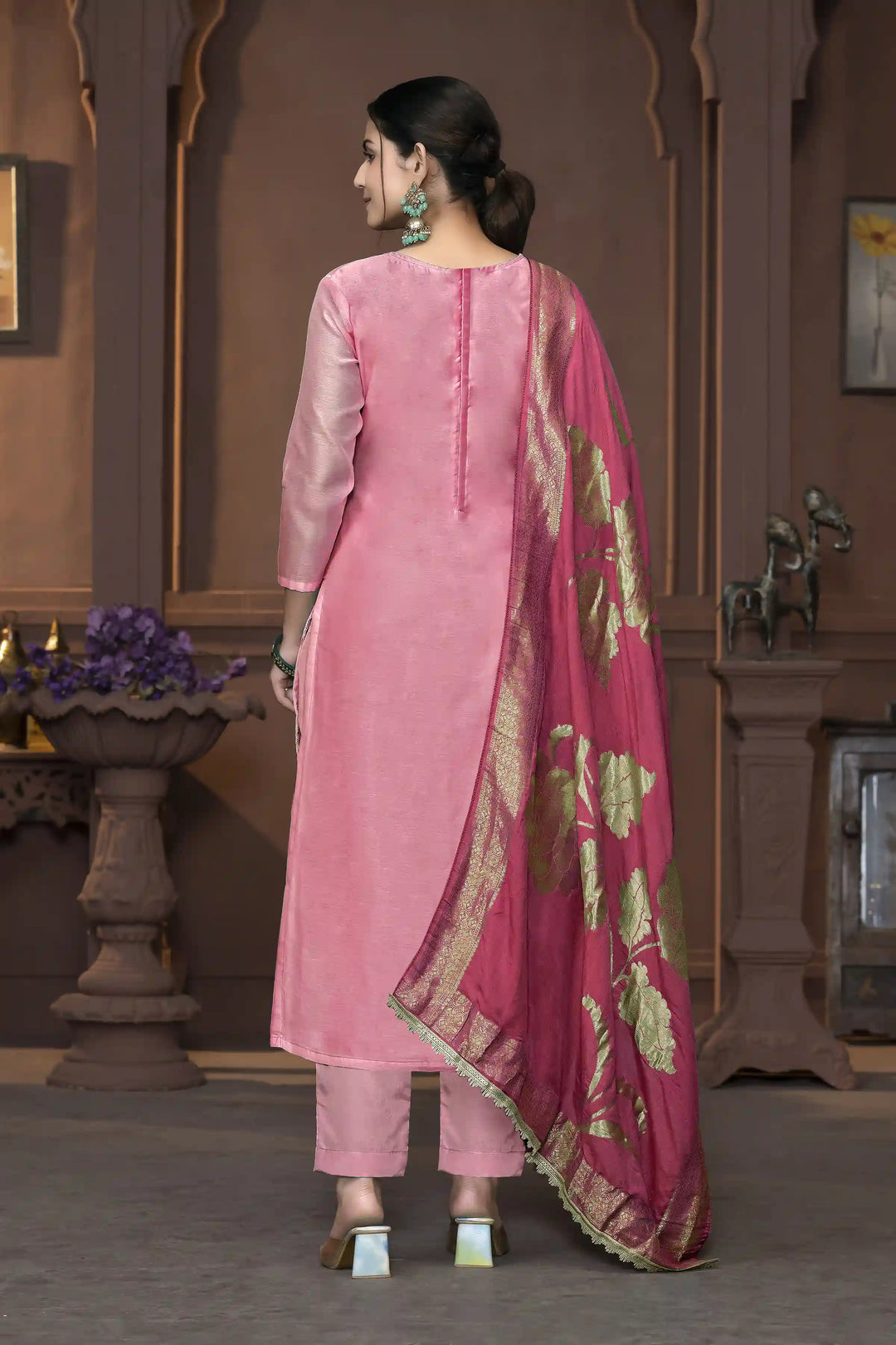 Dull Santoon Salwar Kameez | Elegant Embroidery with Stylish Dupatta