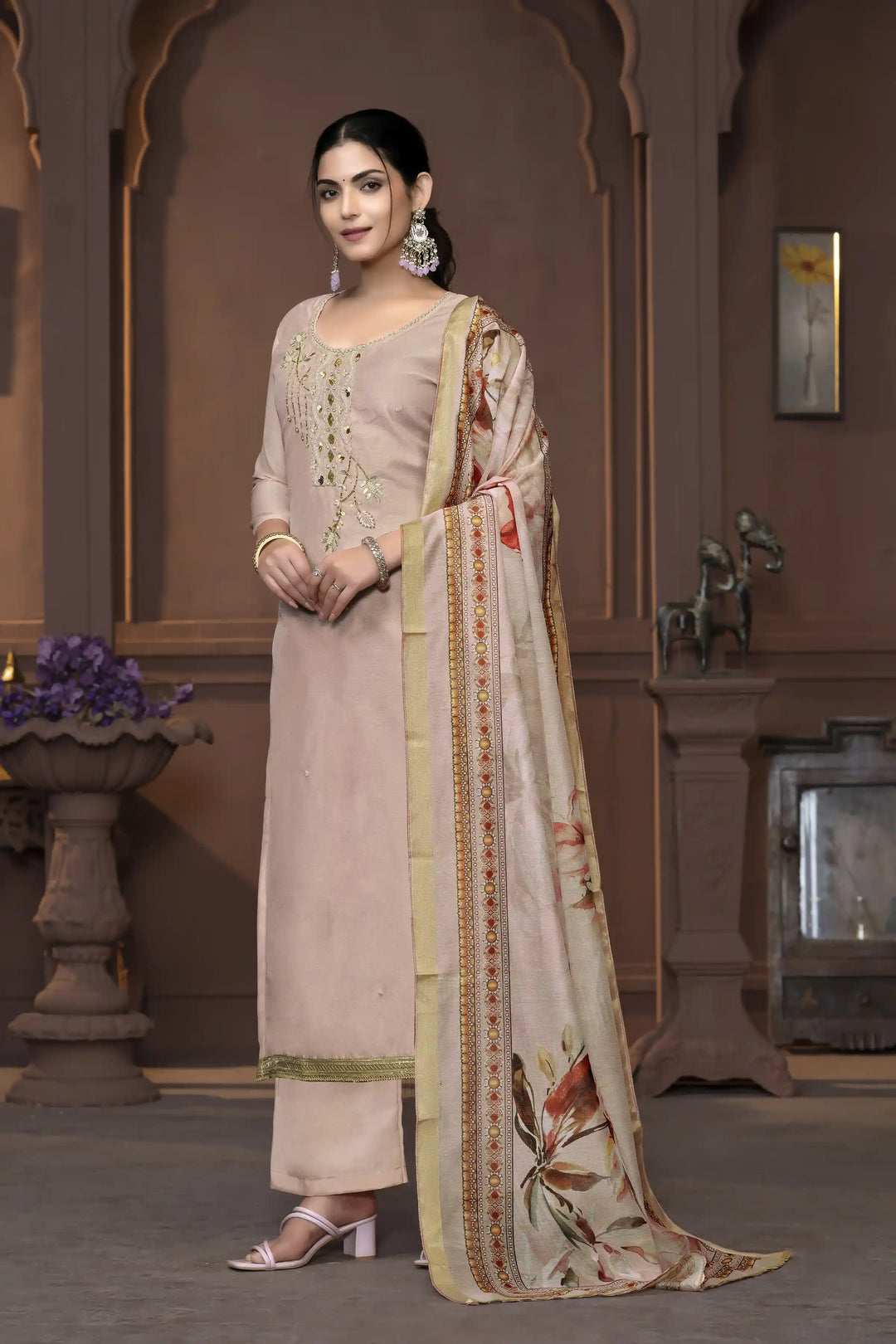 Dull Santoon Salwar Kameez | Elegant Embroidered Ethnic Wear for Weddings