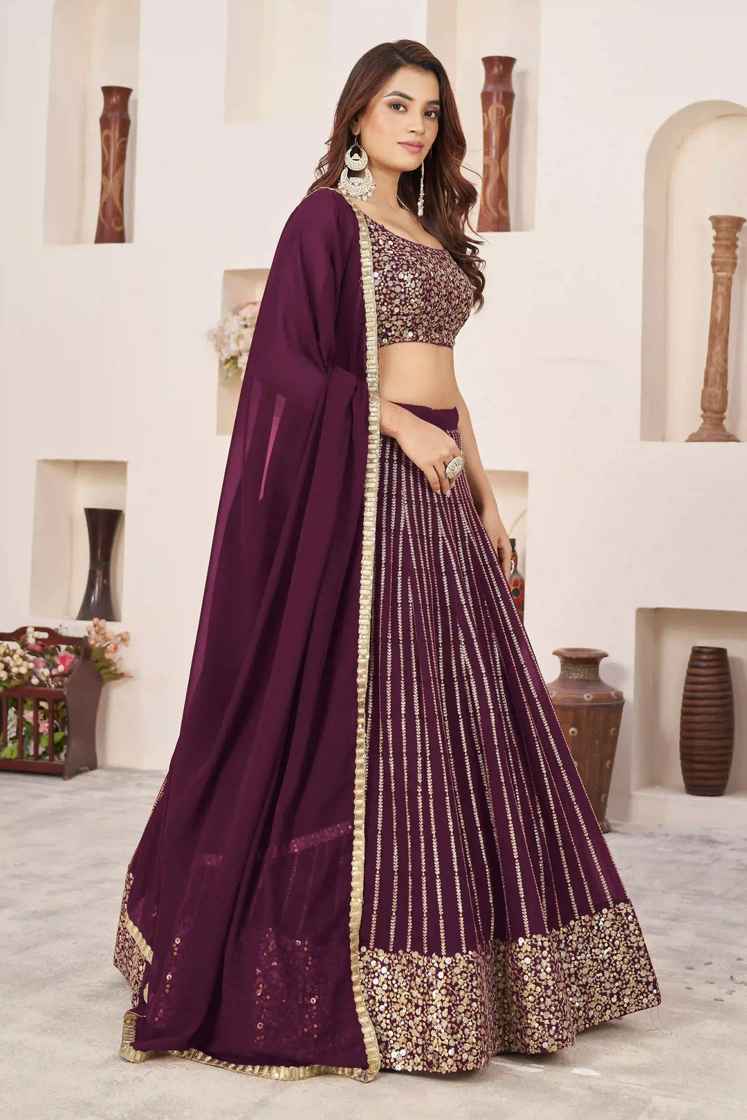 Gorgeous Georgette Lehenga with Dupatta | Perfect for Weddings and Celebrations