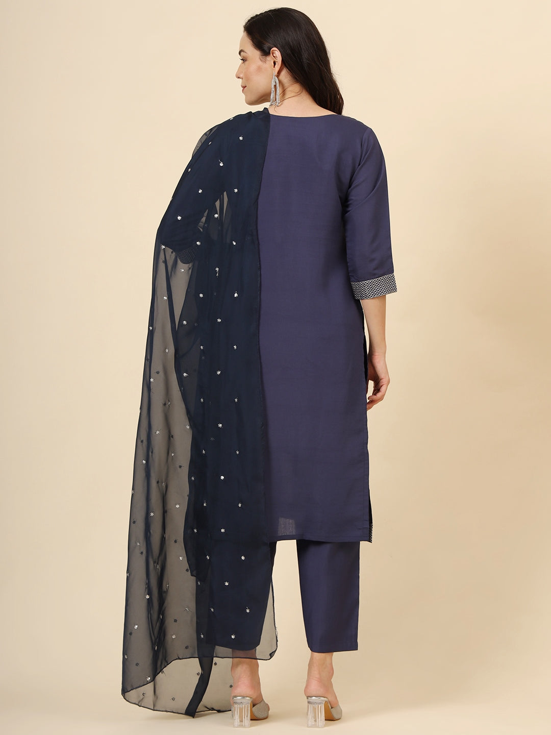 Muslin Silk Blend Salwar Kameez | Designer Embroidery Perfect Ethnic Wear