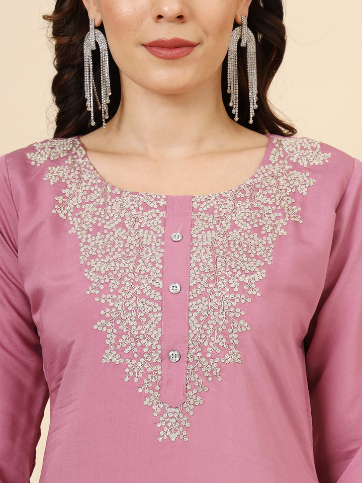 Muslin Silk Blend Salwar Kameez | Designer Embroidery Perfect Ethnic Wear