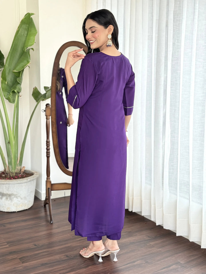 Viscose Chanderi Salwar Kameez | Graceful Embroidery Premium Ethnic Wear