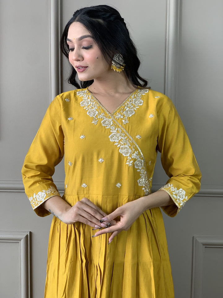 Viscose Chanderi Salwar Kameez | Designer Intricate Embroidery Ethnic Wear