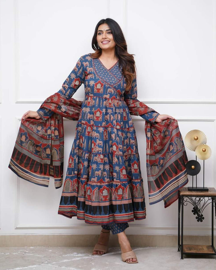 Cotton Salwar Kameez | Intricate Traditional Prints with Matching Dupatta