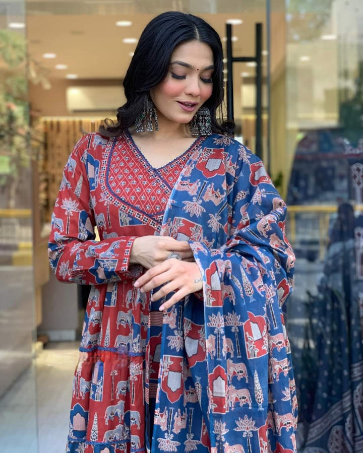 Cotton Salwar Kameez | Intricate Traditional Prints with Matching Dupatta