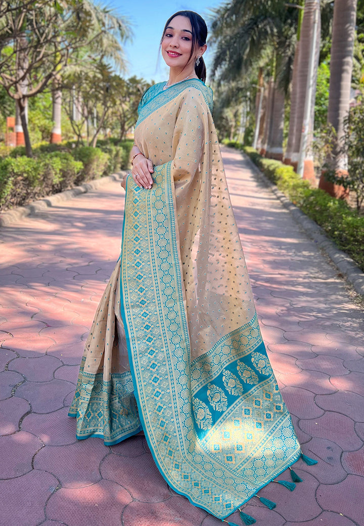 Exquisite Tissue-Silk Saree | Jari Weaving for a Regal & Festive Look