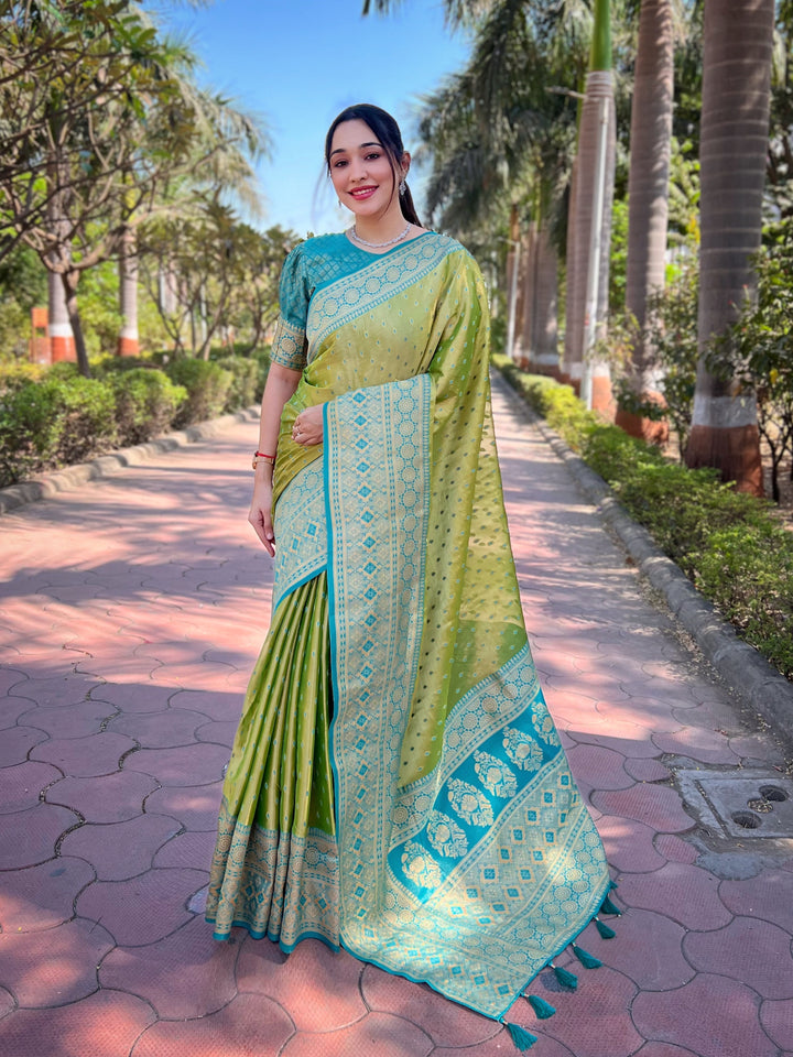 Exquisite Tissue-Silk Saree | Jari Weaving for a Regal & Festive Look