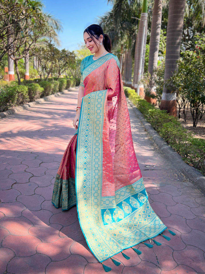 Exquisite Tissue-Silk Saree | Jari Weaving for a Regal & Festive Look