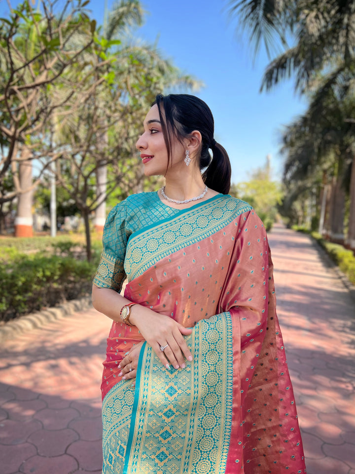Exquisite Tissue-Silk Saree | Jari Weaving for a Regal & Festive Look