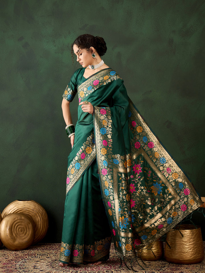 Charming Silk Saree with intricate Wevon Jacquard Designer | An Exclusive Designer Masterpiece