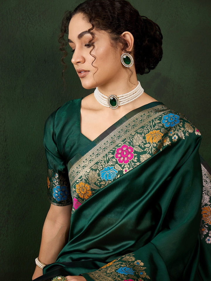 Charming Silk Saree with intricate Wevon Jacquard Designer | An Exclusive Designer Masterpiece