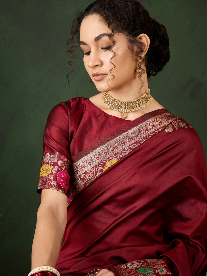 Charming Silk Saree with intricate Wevon Jacquard Designer | An Exclusive Designer Masterpiece