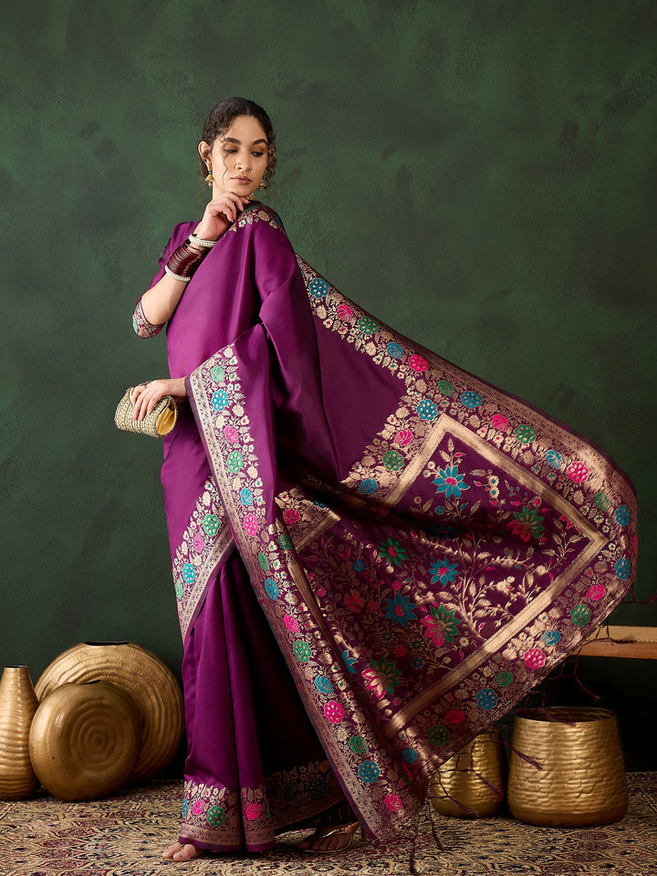 Charming Silk Saree with intricate Wevon Jacquard Designer | An Exclusive Designer Masterpiece