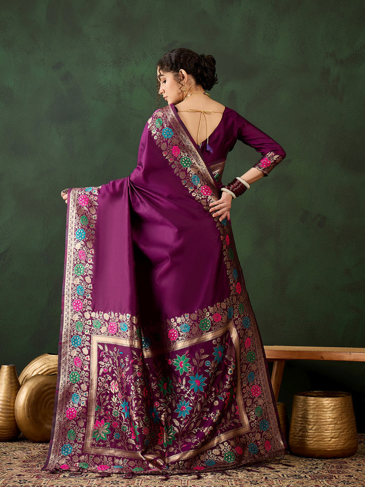 Charming Silk Saree with intricate Wevon Jacquard Designer | An Exclusive Designer Masterpiece