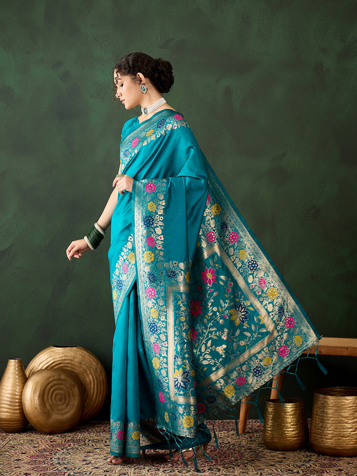 Charming Silk Saree with intricate Wevon Jacquard Designer | An Exclusive Designer Masterpiece