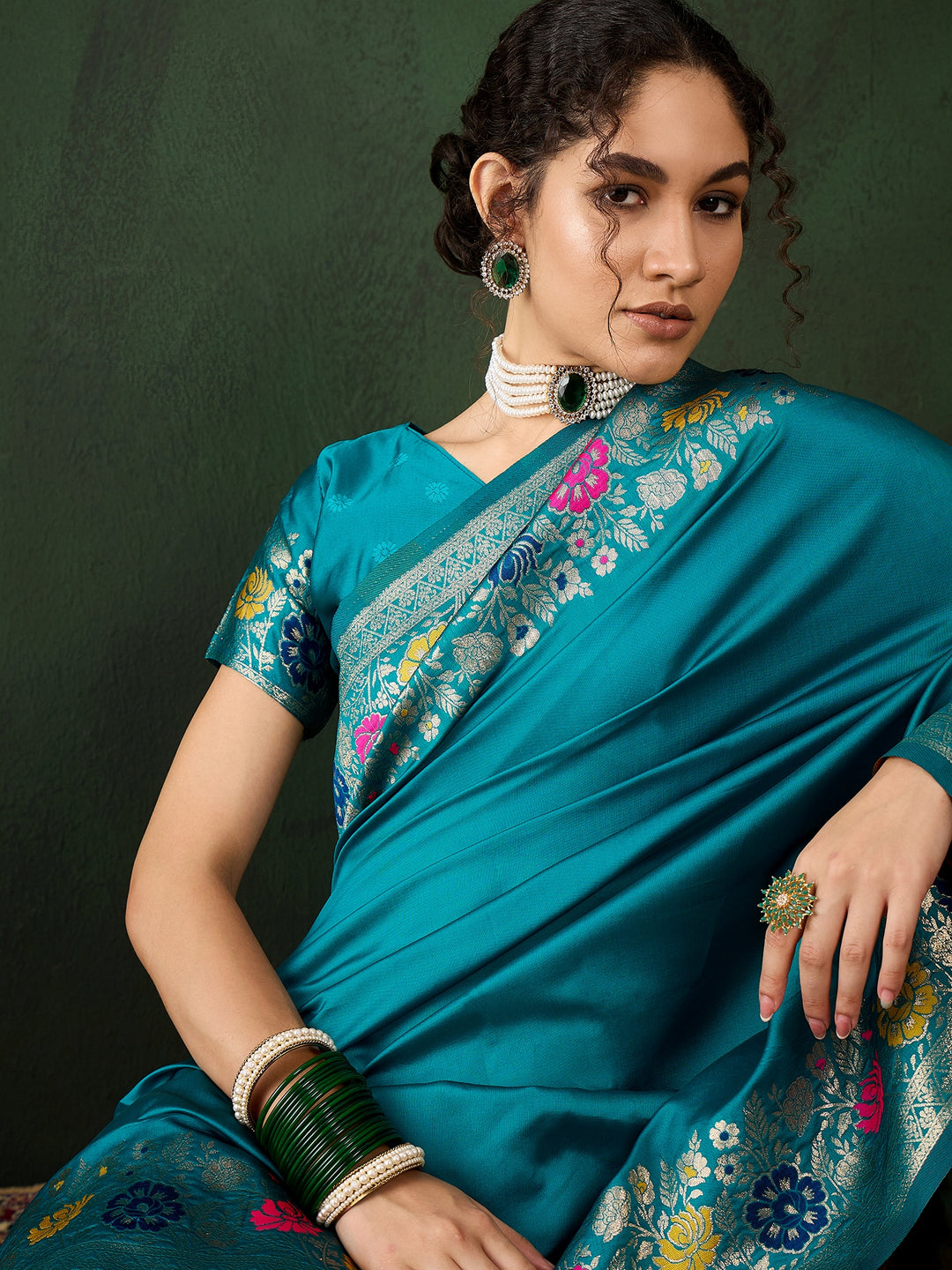 Charming Silk Saree with intricate Wevon Jacquard Designer | An Exclusive Designer Masterpiece