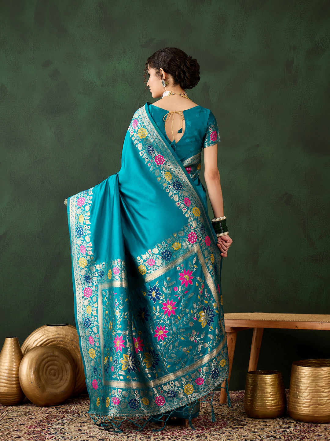 Charming Silk Saree with intricate Wevon Jacquard Designer | An Exclusive Designer Masterpiece