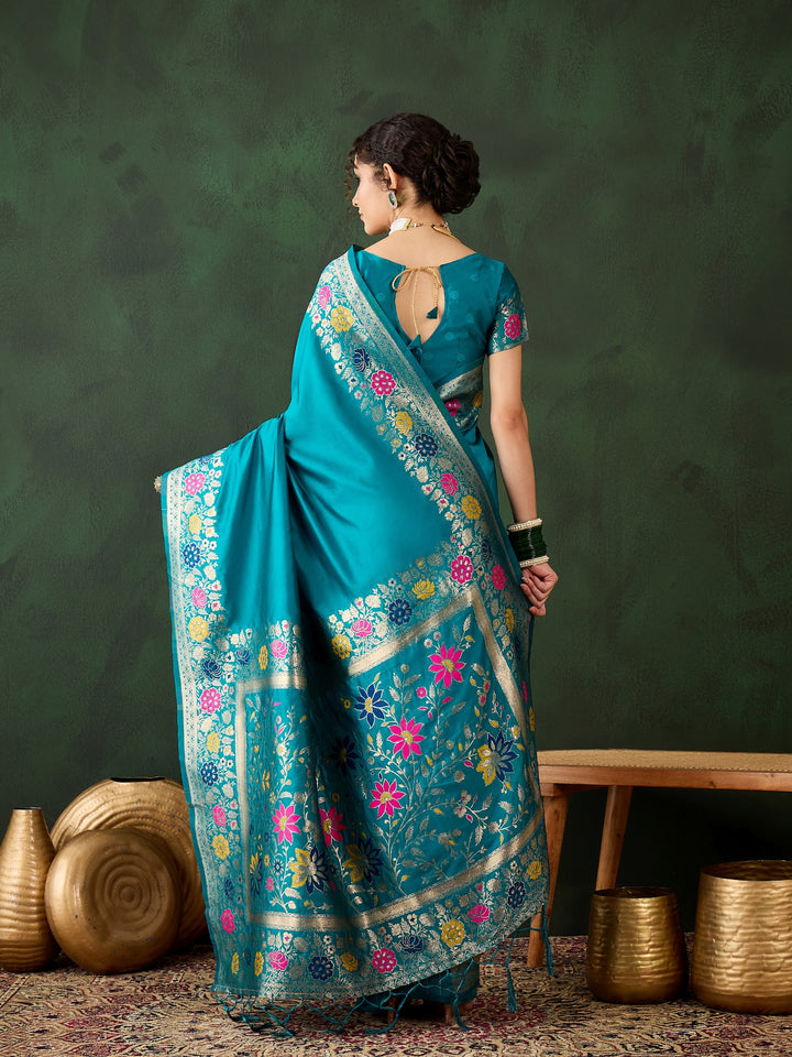 Charming Silk Saree with intricate Wevon Jacquard Designer | An Exclusive Designer Masterpiece