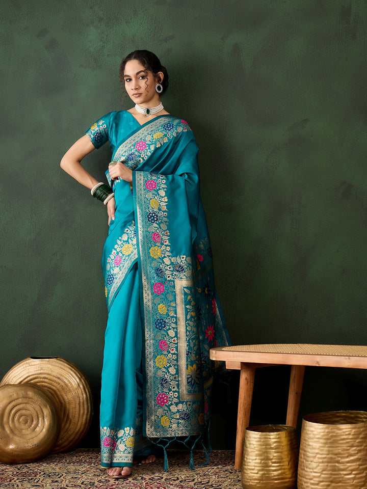 Charming Silk Saree with intricate Wevon Jacquard Designer | An Exclusive Designer Masterpiece