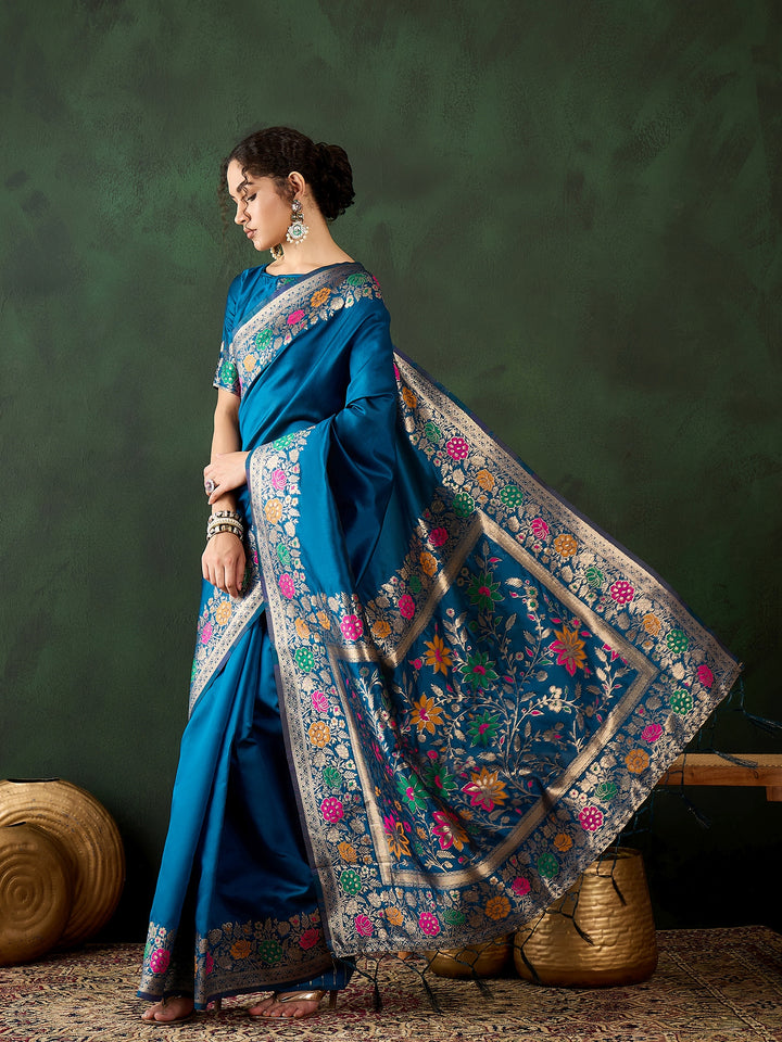 Charming Silk Saree with intricate Wevon Jacquard Designer | An Exclusive Designer Masterpiece