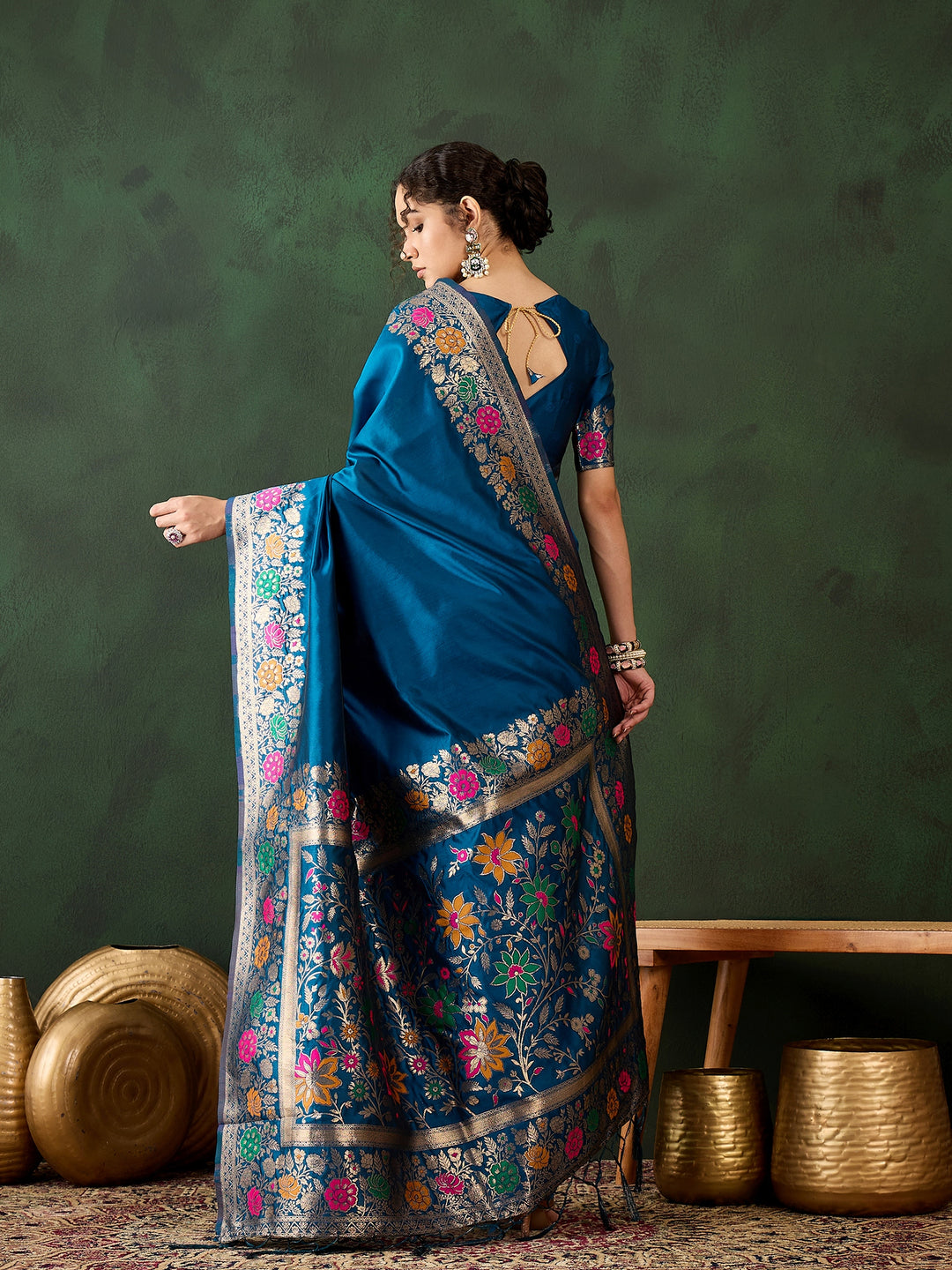 Charming Silk Saree with intricate Wevon Jacquard Designer | An Exclusive Designer Masterpiece